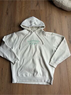 Happiness Project Crewneck Hoodie — Cream